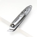 Polished stainless steel nail clipper with manicure engraving on white background - Type A (Electroplated Silver) - Slanted Nail Clipper