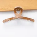 Pinza para el cabello grande con textura de madera marrón sobre acrílico transparente - Grano de Madera Marrón Rojo (D8-2-17)