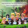 Flocked fantasy fox fairy blind box figurine in forest scene with mossy wood base - -241 Little Fox Girl Part 3 Set 8 / Full Box Set