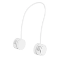 Ventilatore portatile bianco da collo con design per aromaterapia a doppia testa e USB - 209-Bianco (Supporto aromaterapia)