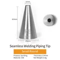 304 stainless steel R6 piping tip with 6mm round mouth and seamless welding for baking - R6 (Small Round)