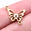Antiek bronzen vlinder connector bedeltjes voor DIY sieraden maken en kettingen - Antiek Goud