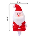 10 pack of Santa Claus cable protectors made of silicone for anti-breakage protection - 10Pcs PVC Santa Claus Topper No.2