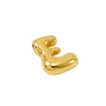 Pendentif lettre E bulle en acier inoxydable doré poli pour colliers et bijoux - Lettre E (Style E)