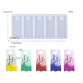 Vue détaillée du moule en silicone à 5 cavités pour étiquettes de tasse colorées - Petit Étiquette de Tasse à 5 Bandes