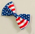 Fermaglio a fiocco con motivo bandiera americana patriottica e strisce rosse - Stile Bandiera 2
