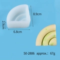 3-tier rainbow arc silicone mold for wax melts and soap making with dimension details - Sector Mold-50-2886-D