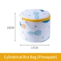 Filet à linge cylindrique pour soutien-gorge avec imprimé ananas et protège-zip - Sac à Soutien-Gorge Cylindrique - Ananas