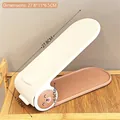 Adjustable beige and brown double-layer shoe slot organizer with cartoon bear detail - 3# Smiling Bear
