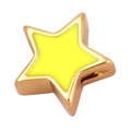 Golden edge five-pointed star bead with yellow enamel for DIY jewelry making - Star-Fluorescent Yellow