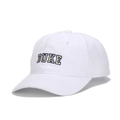 Berretto da baseball bianco con ricamo DUKE blu navy in stile college retrò - Bianco
