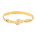 Elegante bracciale a serpente dorato con testa impreziosita da cristalli in acciaio lucido - Stile Testa di Serpente Con Zirconi (5#)