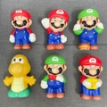 Set of 6 colorful Mario and Luigi game character PVC decompression squeeze toy figures - Red Cap Plumber Style 11.5cm