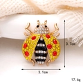 Sparkling ladybug jewelry accessory with red and yellow crystals in gold plating - Ladybug Yellow