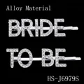 Juego de horquillas 'BRIDE TO BE' con diamantes de imitación para bodas y fiestas - Aleación de Plata-BRIDE/TO BE (Set de 2)