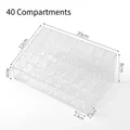 40-grid clear acrylic lipstick organizer with 2.3x2.3cm compartments and tiered design - 40 Slots