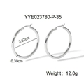 Tabella dettagliata delle dimensioni dei cerchi in acciaio lucido con diametro 3,52 cm - Argento (3.52cm)