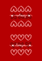 Absorbent kitchen dish towel with red Valentine love heart pattern and love you text - Love You Red Art Design(MB1-11)