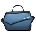 Navy blue geometric crossbody bag with a matte finish and top handle detail - Style 2 / Blue