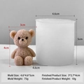 Stampo in silicone mini orsetto con statuetta di animale in resina marrone - Stampo Orso J-1305
