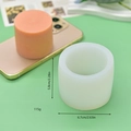 Detail of cylindrical silicone candle mold showing dimensions 5.8cm height and 6.7cm diameter - Cylindrical Style (7)