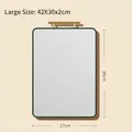 Large antimicrobial cutting board in grey with green borders and gold handle, 42x30x2cm - Large (42x30x2cm) Antibacterial Ebony Stainless Steel