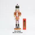 38cm wooden gingerbread chef nutcracker with mini cookies and candy cane decor - Gingerbread Soldier Style-38cm / Gingerbread Soldier-Z3860