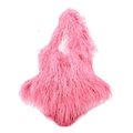 Sac à main chic en peluche rose en fausse fourrure avec une texture douce pour femme - rose vif