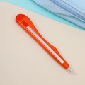Close-up of orange pen-style utility knife with transparent protective cap and plastic body - Utility Knife Pen - Red (with Magnet)