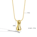 Detail showing 45cm gold chain and 22x10mm balloon letter pendant dimensions - Letter I
