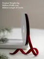 Deep red velvet Christmas ribbon 1cm wide on a roll for DIY holiday gift wrapping - Deep Red Velvet / Width 1cm / Length 10 Yards