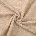 Close-up of beige bouclé lamb wool fabric texture for DIY Christmas apple gift wrapping - 1.5*0.5m / Khaki