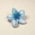 Tropical frangipani hair claw clip with gradient blue pearlescent finish for women - 8x7x4cm / Pearlescent Blue