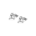 Orecchini a perno a forma di ape in argento S925 con pietre di zircone marquise - Argento 925 / Platino