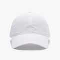 White breathable mesh baseball cap with laser-cut ventilation holes for sports - Adjustable / White