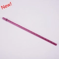 Reusable purple Tritan straw with internal spiral texture and safety anti-fall buckle - 26cm / Fuschia