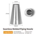 304 stainless steel piping tip model 1A with large round opening for cake decorating - 1A (Large Round)