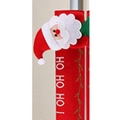 Christmas Santa Claus fridge handle cover with HO HO HO text on red felt fabric - 211A Left Santa Claus