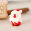 Miniature resin Santa Claus figurine with red hat and white beard for Christmas decor - Curly Beard Santa / 3x3x3.5cm