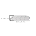 White silicone bark lace mold for cake decorating 21.5x5.5cm for DIY baking crafts - Delicate Lace 50-692 Gray