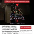 Christmas tree electrostatic glass window sticker in various sizes for holiday decoration - SDUV-219 (Hand-drawn Christmas Tree)