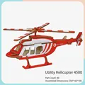 Educational 3D wooden helicopter puzzle NL4500 with 40 laser-cut pieces for kids - NL4500 Helicopter