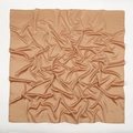 Elegant camel matte satin square scarf with a soft breathable texture and glossy finish - Camel (18#)