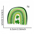 Rainbow clover embroidery patch in green gradient for Saint Patrick's Day DIY decoration - Style 32 (Gradient Rainbow)