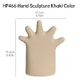 Minimalist OK gesture ceramic jewelry stand in khaki finish for ring and necklace storage - Five-Finger Palm-HP466 / Khaki