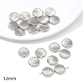Polished silver irregular flat round 12mm CCB spacer beads for DIY jewelry making - Model 07 Round Disc 20pcs/Pack