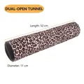 Tunnel per piccoli animali leopardato, lungo 52 cm e con diametro di 11 cm - Tunnel Lungo a 2 Vie Stampa Leopardata (B34302) / Diametro apertura 11 cm