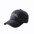 Berretto da baseball nero lavato con ricamo California West Coast in stile vintage - Regolabile / Nero