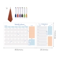 Detailed set of magnetic monthly and weekly planner boards with markers and sizes - CT820 (Tropical Parrot)