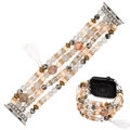 Bohemian style pink clay and marble beaded strap with tassel for Apple Watch - B-wb220016a / L1（38/40/41）